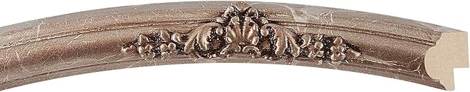 OVALCREST Oval Beveled Wall Mirror for Home Decor - Contessa Style - Champagne Silver - 22" x 18"