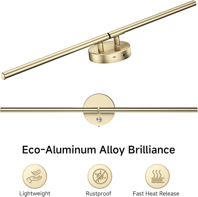 Battery Operated Wall Sconce Set of Two:Wireless Magnetic Wall Lights with Remote, 360°DIY Rotatable 5CCT Dimmable with Timer,,RGB Cordless Wall Gold Sconces Decor for Vanity Bedroom Hallway10000mAh