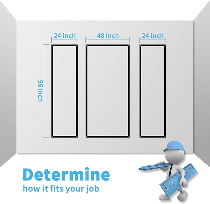 Art3d Pre-Cut Wall Molding Set of 3 pcs, Ready-to-Assemble Wainscoting Panels for Interior Wall Décor Living Room Bedroom Accent Wall - Installed with Glue, 3 Frames