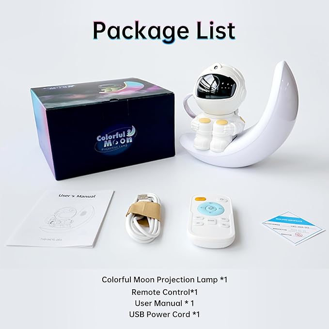 Moon lamp Star Projector Galaxy Night Light,Astronaut Starry Nebula Ceiling LED Lamp with Timer and Remote, Gift for Kids Adults for Bedroom, Christmas, Birthdays