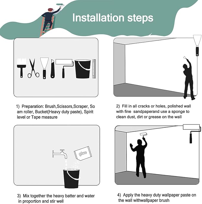 -Vintage Graffiti Hand-Painted Wall Bedroom Mural XT17 L 180" x 115"