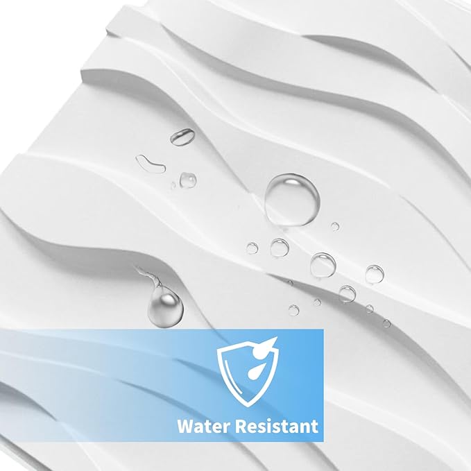 Art3d Decorative 3D Wall Panel, 32 Sq.FT PVC Interior Wall Decor for Living Room, Bedroom, Lobby, Office, Shopping Mall, White