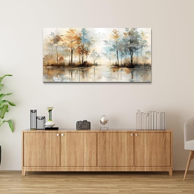 Lapremoly Large Wall Decor For Living Room Framed Wall Art for Bedroom Abstract Tree Painting Wall Artworks Hang Pictures For Office Decoration Canvas Prints Room Home Decorations Posters 20"X40"