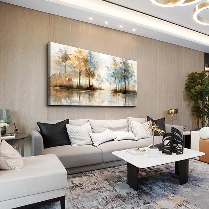 Lapremoly Large Wall Decor For Living Room Framed Wall Art for Bedroom Abstract Tree Painting Wall Artworks Hang Pictures For Office Decoration Canvas Prints Room Home Decorations Posters 20"X40"