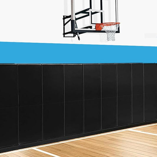 Basketball Wall Panels, 2" Thick Wall Pads for Gym, Gym Wall Padding with Waterproof Leather, Anti Collision Padded Foam Mat Protection for Kids Basketball Hoops