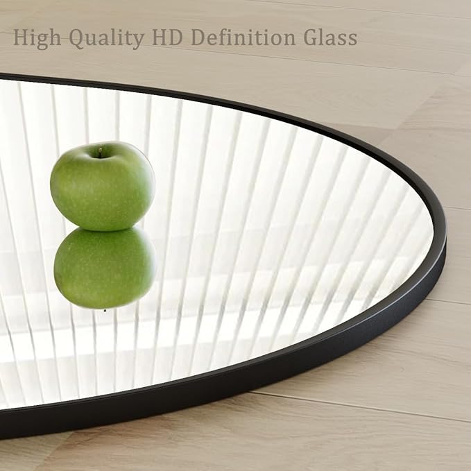 Arched Full Length Mirror, 64"x21" Large Floor Mirrors with Stand, Full Body Mirror for Leaning Hanging, Standing Mirrors for Bedroom, Living Room,Dressing Room, Aluminum Alloy Frame, Black