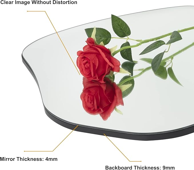 BOMINICA Irregular Wall Mirror - Asymmetrical Mirror for Bathroom, Living Room, Entryway, Bedroom - 20" x 28"