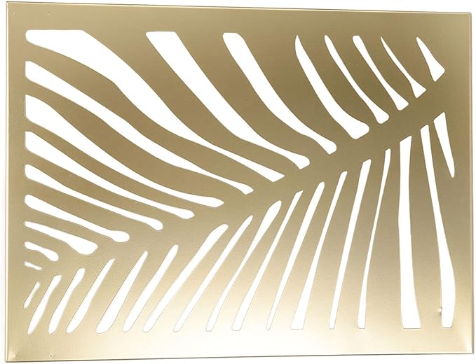 Baxnore Gold Palm Leaves Wall Decor Modern Minimalist Hollow Metal Wall Art Sculpture for Livingroom Office Bedroom Premium Iron Material 60x45cm 1950g