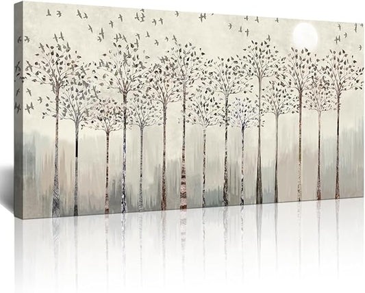 Lapremoly Wall Art For Living Room & Bedroom - Modern Wall Decor - Abstract Trees Landscape Pictures - Canvas Prints - Large Office & Dorm Decor