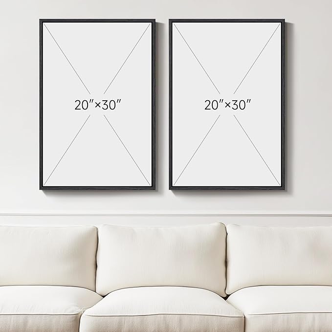 Large Framed Modern Abstract Wall Art Set of 2, Canvas Prints Paintings Artwork for Walls, Black White Grey Gold Pictures Wall Decor for Living Room, Dining Room, Bedroom, and Office