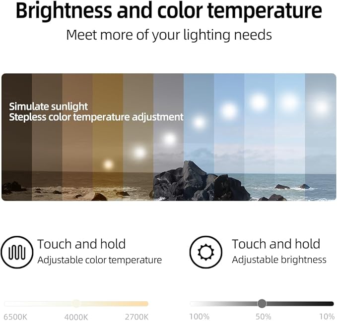 32"L x 20"W Arched LED Bathroom Mirror, Brushed Gold Frame, Backlit Vanity Mirror with Lights, Wall Mounted Lighted Mirror, Dimmable 3-Color Shatter-Proof Arch Smart Mirror, UL-Listed, CRI≥93