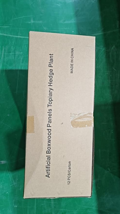 KASZOO 12Pack 20"x20" Artificial Boxwood Grass Backdrop Panels Topiary Hedge Plant, UV Protected Privacy Hedge Screen Faux Boxwood for Outdoor,Indoor,Garden,Fence,Backyard,Greenery Walls