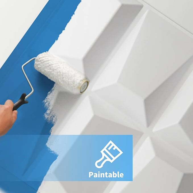 Art3d Decorative 3D Wall Panel, 32 Sq.FT PVC Interior Wall Decor for Living Room, Bedroom, Lobby, Office, Shopping Mall, White