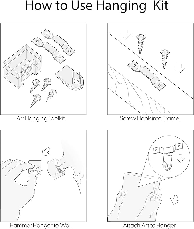 SIGNWIN Framed Wall Art Print Set Black & White Close Up Tree Ring Details Nature Wilderness Photography Modern Art Multicolor for Living Room, Bedroom, Office - 24"x36"x2 Black