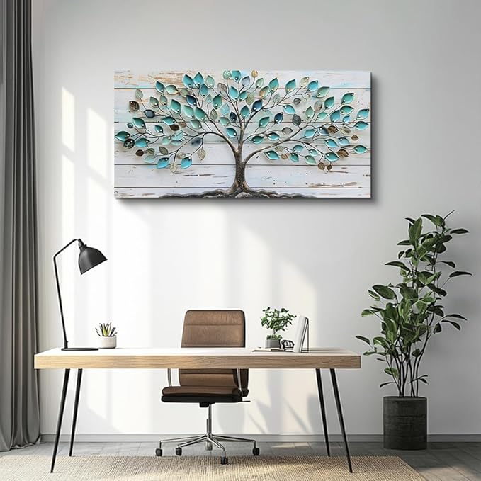 MHARTK66 Wall Art For Living Room Abstract Wall Decor For Bedroom Large Wall Art Canvas Prints Tree Landscape Picture Framed Artwork For Walls Office Paintings Modern Decorations For Home 24 X 48