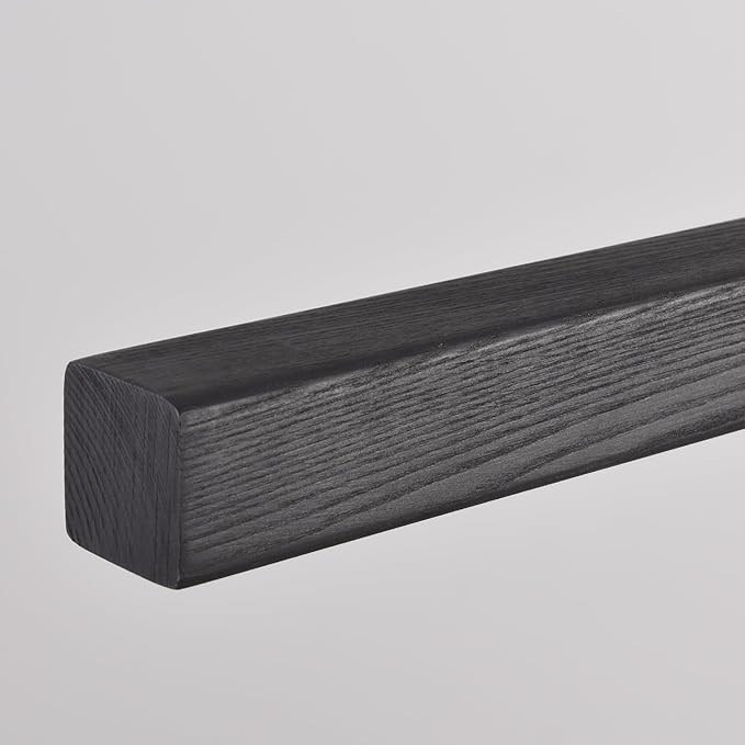 47" Black Linear Pendant Light Wooden Led Linear Pendant Light Fixtures Ceiling Hanging Dimmable Pendant Lights for Dining Room Kitchen Island Pool Table Lights Black Wood Finish