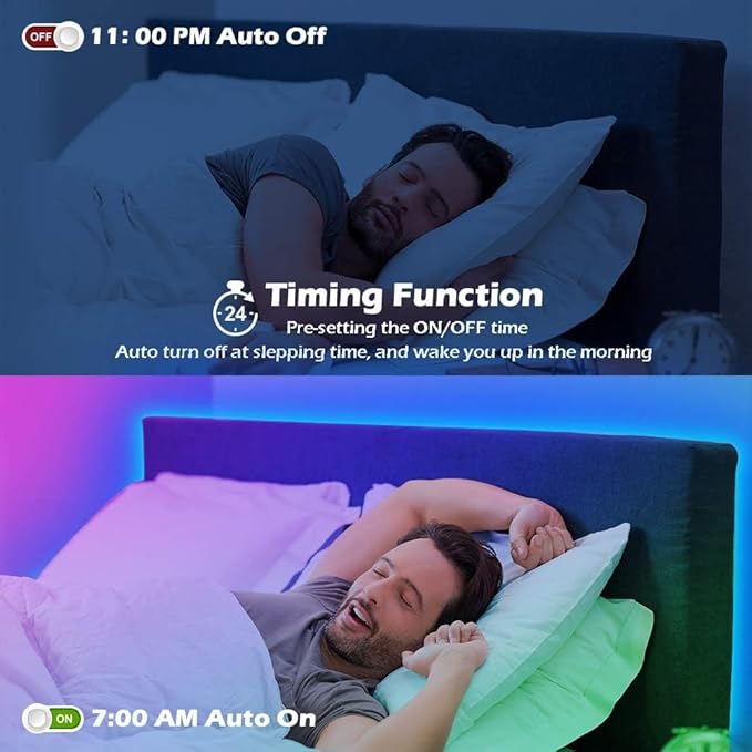 20FT Led Strip Lights,Long Smart Led Light Strips Music Sync 5050 RGB Color Changing Rope Lights,Bluetooth APP/IR Remote/Switch Box Control Led Lights for Bedroom,Home Decoration,Party,Festival