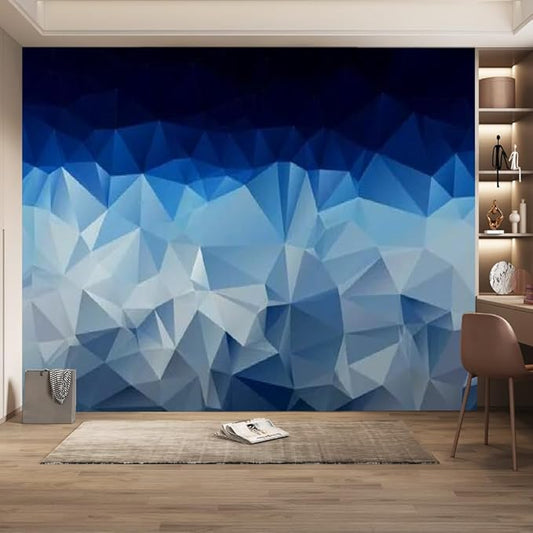 Gradient Geometry Removable Self-Adhesive Mural, Classic Creativity Peel and Stick Wallpaper,for Kindergarten Bedroom Living Room Kids Room Tv Sofa Background Wall,78.7" W x55.2 H