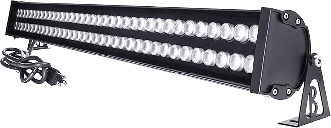 72W LED Wall Washer Lights 3.2ft/40 120V IP65 Waterproof Linear LED Light Bar Warm White 3000K Walls Trees Billboards Building Decorations Outdoor/Indoor LED Lamp with Plug in