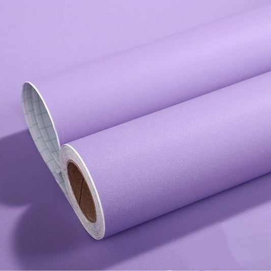 17.51inx118in Purple Wallpaper Peel and Stick Wallpaper Removable Self Adhesive Modern Purple Contact Paper for Cabinets Bedroom Bathroom Vinyl Wrap Matte Textured Waterproof Wall Paper DIY Decorative