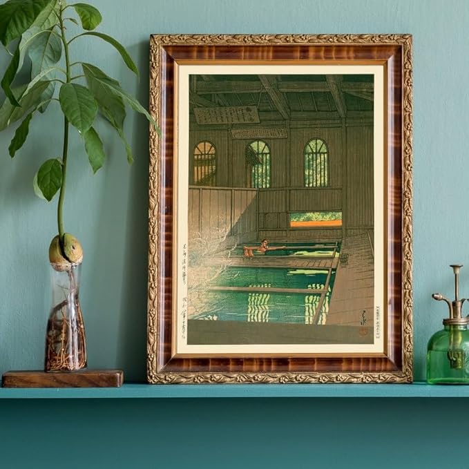 Kawase Hasui Woodblock Poster, Vintage Japanese Zen Art Print, Japandi Interior Wall Decor, Calming Ukiyo-e Inspired Boho Artwork (Unframed) (27x40)