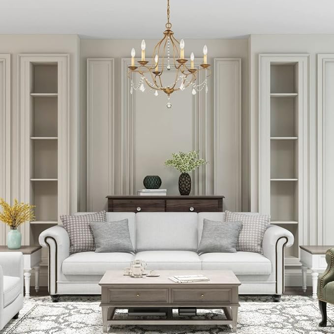 Livex Lighting 6426-71 Chesterfield Chandelier, 25"L x 25"W x 26"H, Venetian Golden Bronze