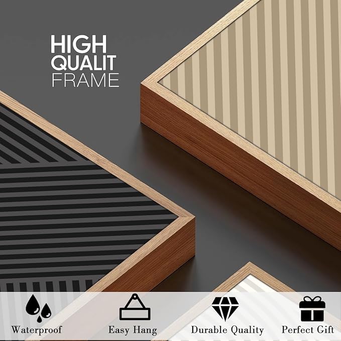 Anyzal Large Neutral Wall Art Modern Abstract Wall Decor Minimalist Boho Artwork 24x36 Inch Set of 3 for Living Room Bedroom Dining Room