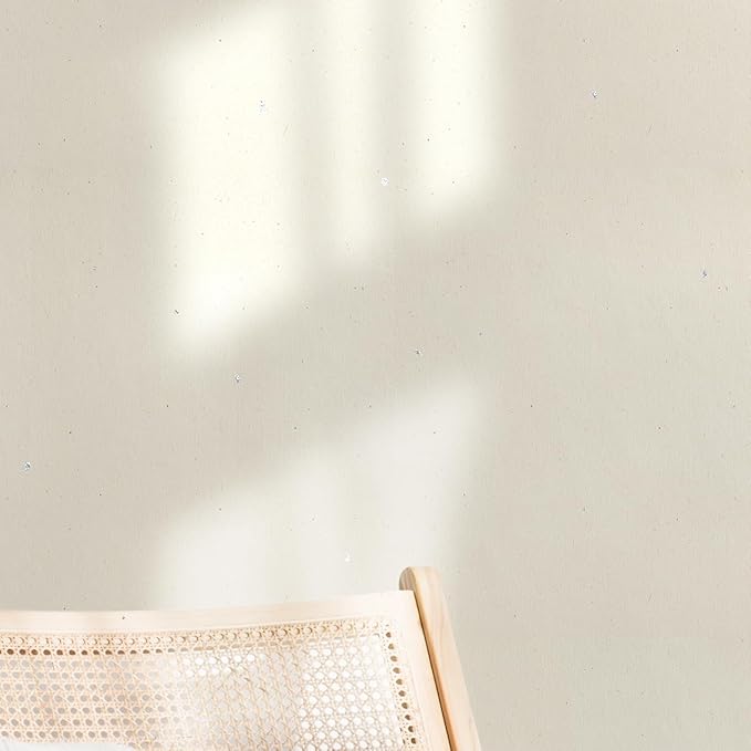 Matte White Grasscloth Textured Wallpaper Natural&Neutral&Handmade Style Thick Peel and Stick Removable for Bedroom,Office,Cabinet(16.5”x236.2”) (Silver Powder&Vegetation) M16