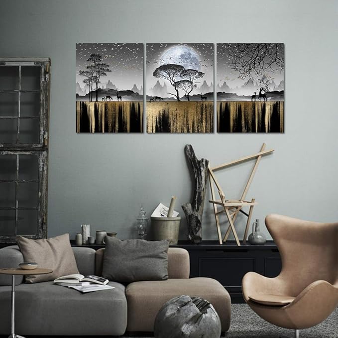 Black And White Wall Art - Family Wall Decor For Living Room, Bedroom, Office, Kitchen - Tree Canvas Art Print - Home Decor Inspiration