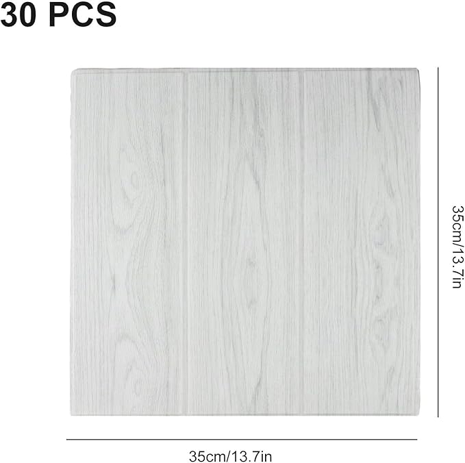 30 PCS 3D Self-Adhesive Tile Stone Brick Wall Sticker Soft Foam Panels Waterproof Wood Grain Wall Stickers Home Decoration