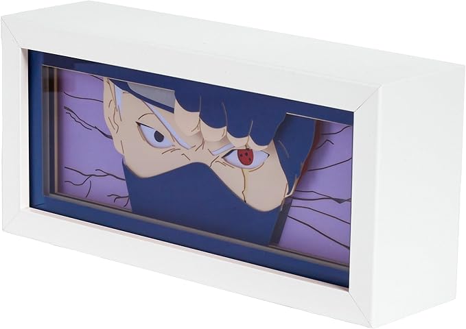 Anime LED Light Box, Manga Shadow Box Frame, Paper Cut, Table Lamp for Anime Enthusiasts, RGB Multi Color, Night Light for Room Decor, Unique Anime Desk Decor (Kakashi)