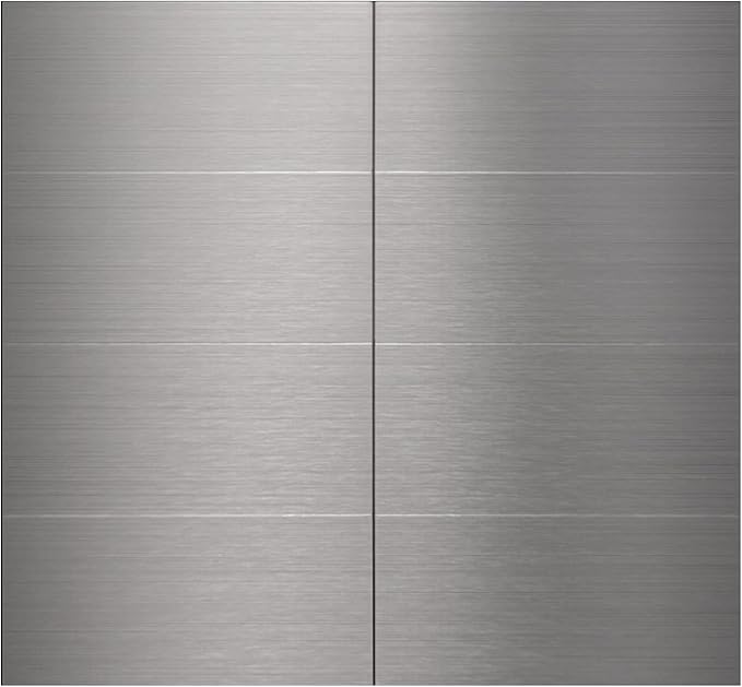 80-Pack 3"x6" Brushed Silver Aluminum Peel and Stick Tile Backsplash Panels (Brushed Aluminum)