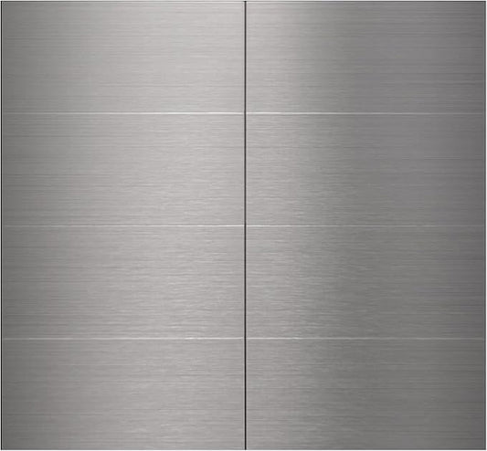 80-Pack 3"x6" Brushed Silver Aluminum Peel and Stick Tile Backsplash Panels (Brushed Aluminum)