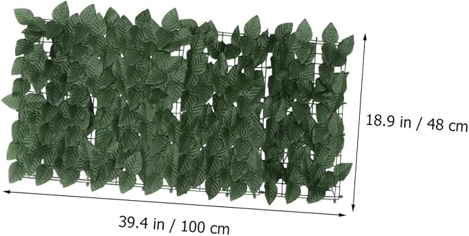 Artificial Leaf Garden Fence Panel Green Privacy Hedge Screen for Balcony Terrace Wedding Wall Outdoor Decorative Faux Leaf Privacy Fence