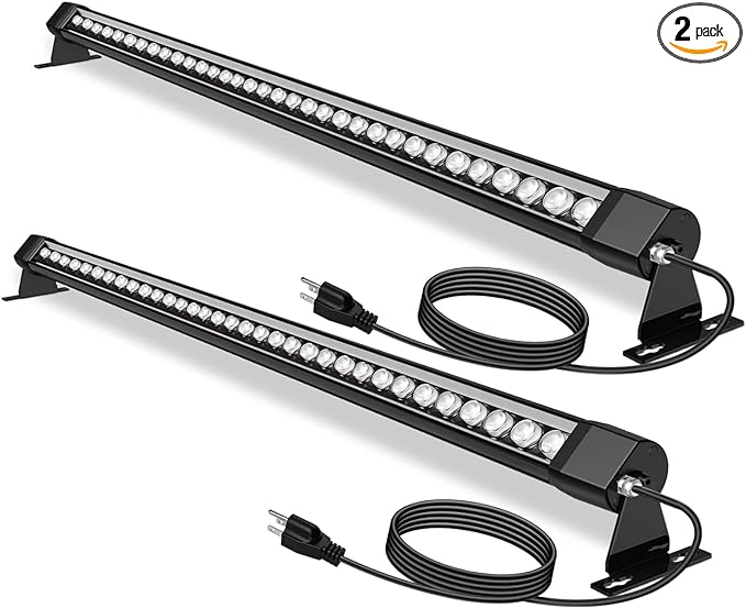 72W LED Wall Washer Light Bar, 4FT 4000K Neutral White Outdoor Wall Washer Lights, 120V Waterproof IP67 LED Light Bar for Outdoor (2 Pack)