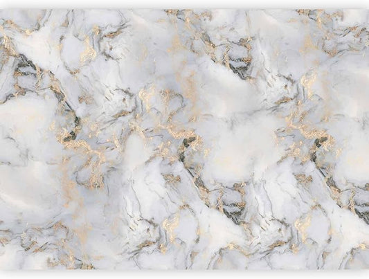 artgeist Wall Mural Abstract 77x55 in - Peel and Stick Self-Adhesive Wallpaper Removable Large Sticker Foil Wall Decor Print Picture Design Marble Stone Look Grey a-A-10194-a-a