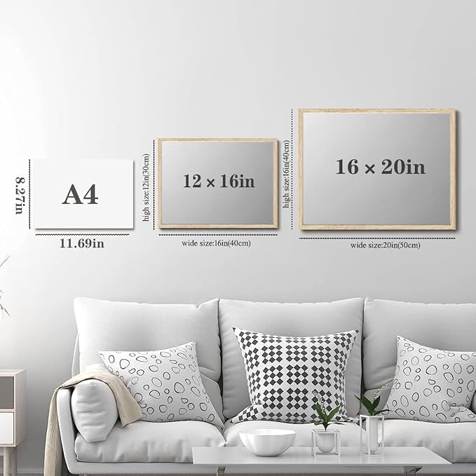 KISSFOX Western Wood Framed Wall Art Decor Aloha Modern Farmhouse Pictures Paintings Wall Decor Mid Century Southwest Canvas Art Prints Typography Artwork For Bedroom Kitchen Office Living Room