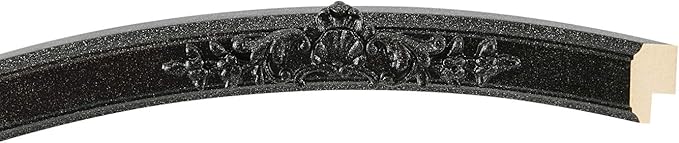 OVALCREST Oval Beveled Wall Mirror for Home Decor - Athena Style - Black Silver - 26" x 20" Outside Dimensions