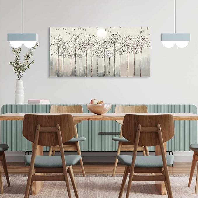 Lapremoly Wall Art For Living Room & Bedroom - Modern Wall Decor - Abstract Trees Landscape Pictures - Canvas Prints - Large Office & Dorm Decor