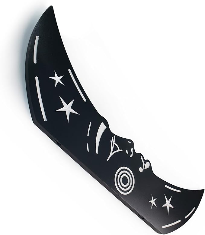 Craft and Plank 3D Floating Crescent Moon Wall Art for Aesthetic Home Decor with Modern Design | Handcrafted Wooden Sculpture | Black