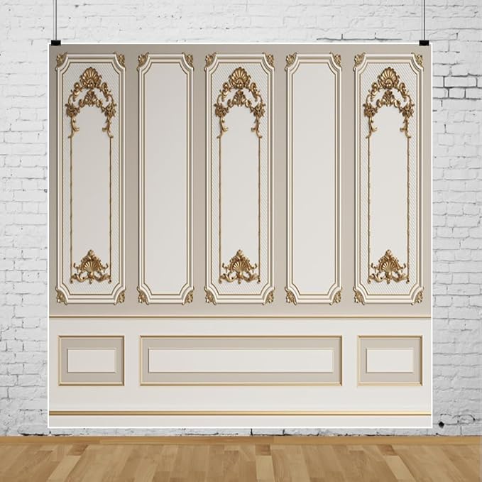 Leyiyi 10x10ft European Style Vintage Room Inside Backdrop European Frame Modern House Classic French Castle Cementery Wall Retro Style Photo Background Cowboy Kids Birthday Portrait Studio Props