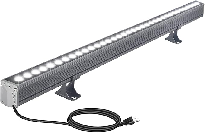 36W LED Wall Washer Lights, 6000K Daylight White Linear Flood Light, 3.2ft/40 120V LED Light Bar, IP65 Waterproof Outdoor LED Wall Washer Lights for Landscape, Church, Ads, Yard, Garden
