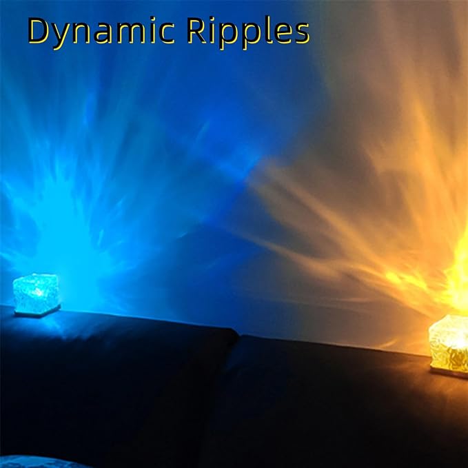Aurora Dreamscape Projector, 3D Ripple Romantic Ambient Lighting, Aurora Projector for Bedroom, 16 Colors Rechargeable Aurora Light Projector (16 Colors, Smart Charging via app Control)
