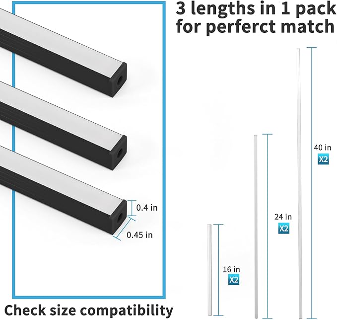 Art3d LED Recessed Lighting Kit - 6pcs Self-adhesive White LED Light with Smart Switch, 3000k Touching Switch Light for Wood Slat Wall Panels, Headboards, Stairs, Home decor, Under Cabinet Strip Light