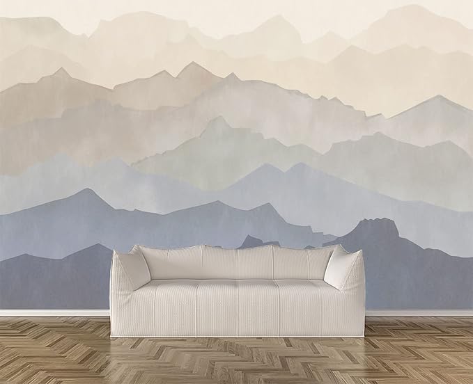 Oil Painting Peaks Wall Mural Wallpaper for Bedroom 178" x 117"