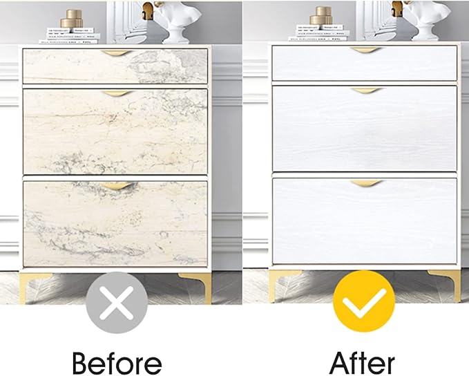 Arthome Peel and Stick Wallpaper - White Wood Contact Paper - White Wallpaper - Self-Adhesive, Removable and Waterproof for Cabinet, Countertop (17"x240")