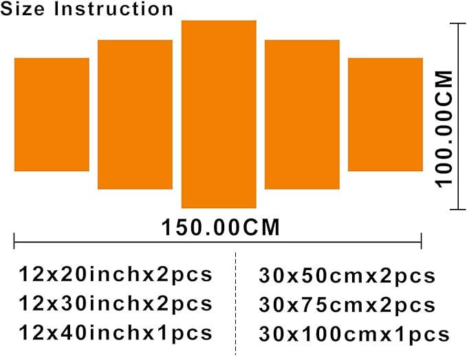 5 Panel Washington America Skyline Home Decor Posters and Prints Seattle Skyscraper Cityscape Canvas Wall Art for Living Room Wall Decor Giclee Wooden Framed Gallery-Wrapped Ready to Hang (60"Wx40"H)