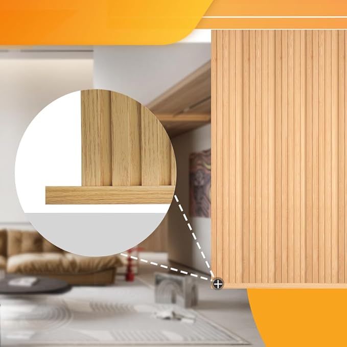 OUZUGIE 8-Pack 57 Inches, WPC Slat Wall Panel Trim,Corner Guard for Low Grille (Oak)