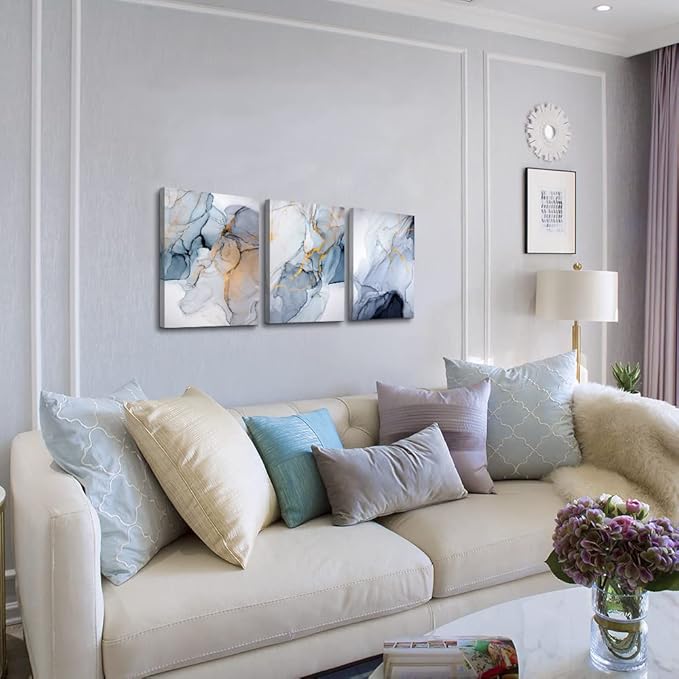 Canvas Wall Art For Living Room Abstract Wall Decor For Bedroom Modern Office Wall Decorations Ink Paintings Fashion Abstract Pictures Artwork Bathroom Canvas Art Prints Kitchen Home Decor 3 Piece