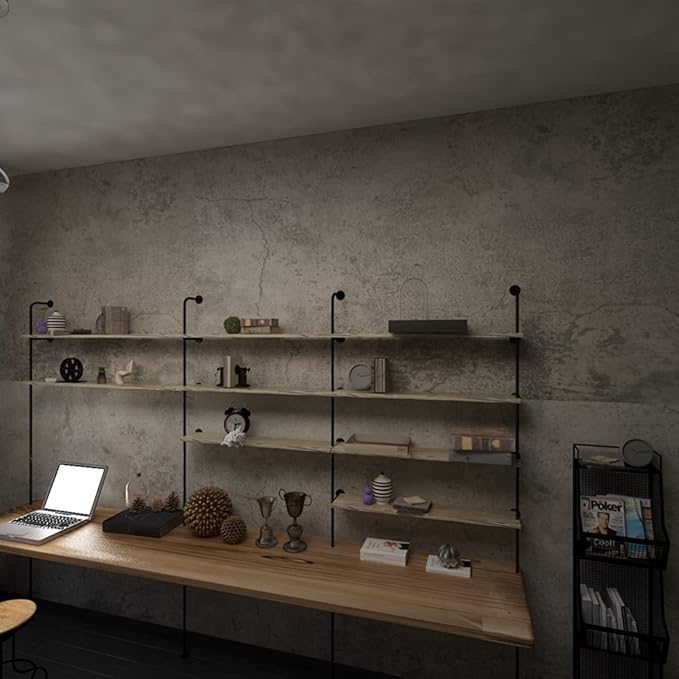 48x590inch Extra Wide Grey Concrete Wallpaper Peel and Stick 3D Cement Look Contact Paper Matte Thicken Adhesive Waterproof Vinyl Wall Paper for Bedroom Living Room Retro Industrial Style Earthy Grey